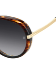 David Beckham DB99 Voyager 21K 30 Brown Horn Gold - Dark Grey Shaded Sunglasses