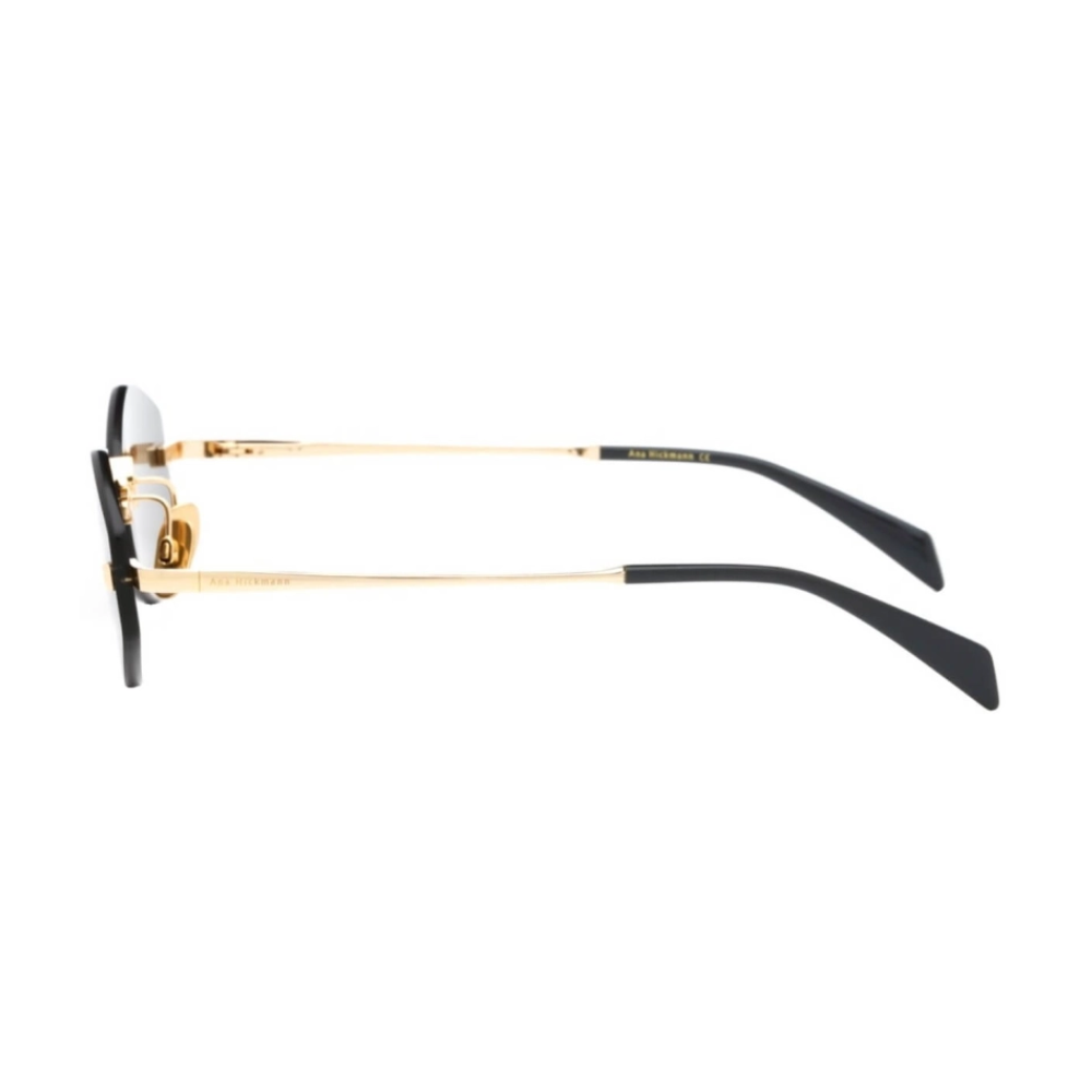 Ana Hickmann AH3306 04D Gold Frame Black Lens Sunglasses