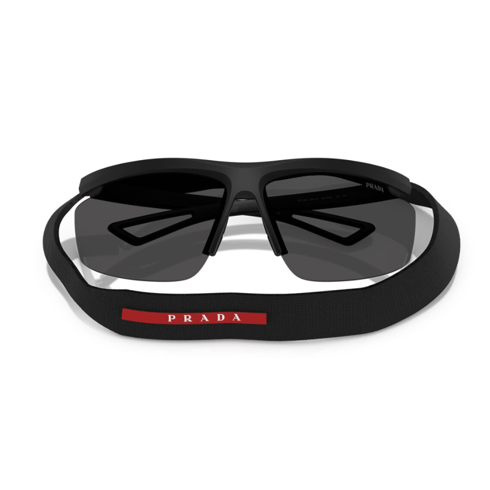 Prada Linea Rossa SPS A02 1BO-5S0 Nero Opaco Frame Dark Grey Lens Sunglasses