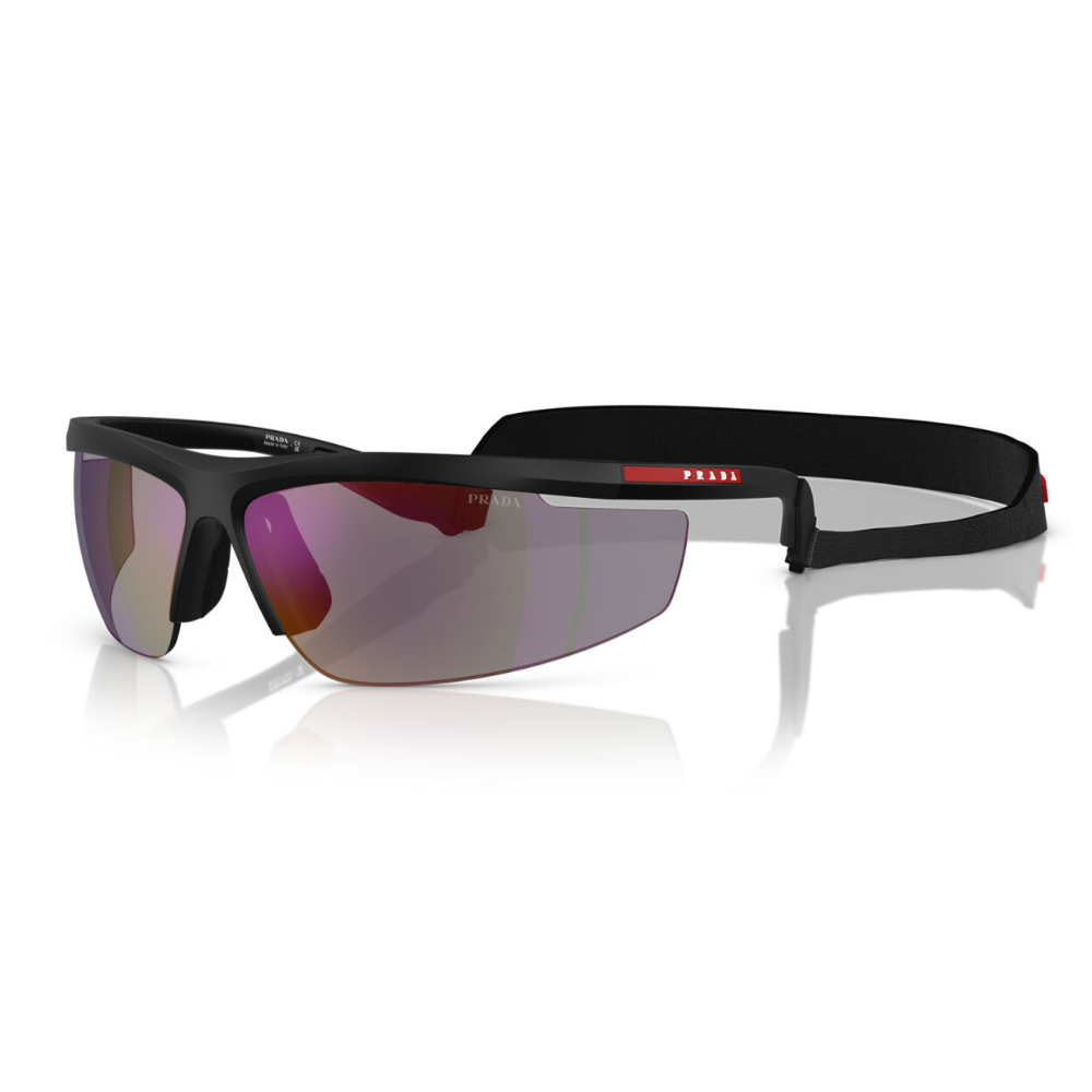 Prada Linea Rossa SPS A02s 1BO-10J Nero Opaco Frame and Dark blue with violet Lens Sunglasses
