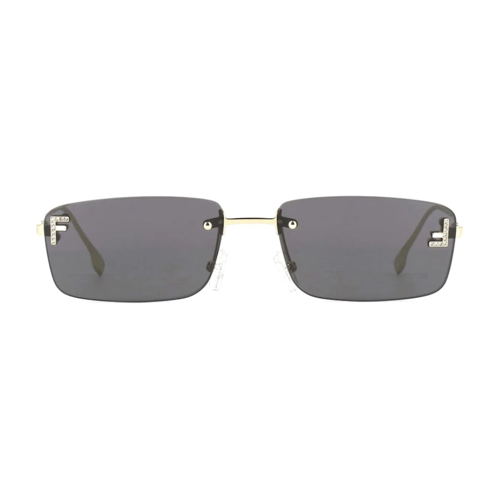 Fendi First Crystal FE4172US 32A Gold Square Sunglasses