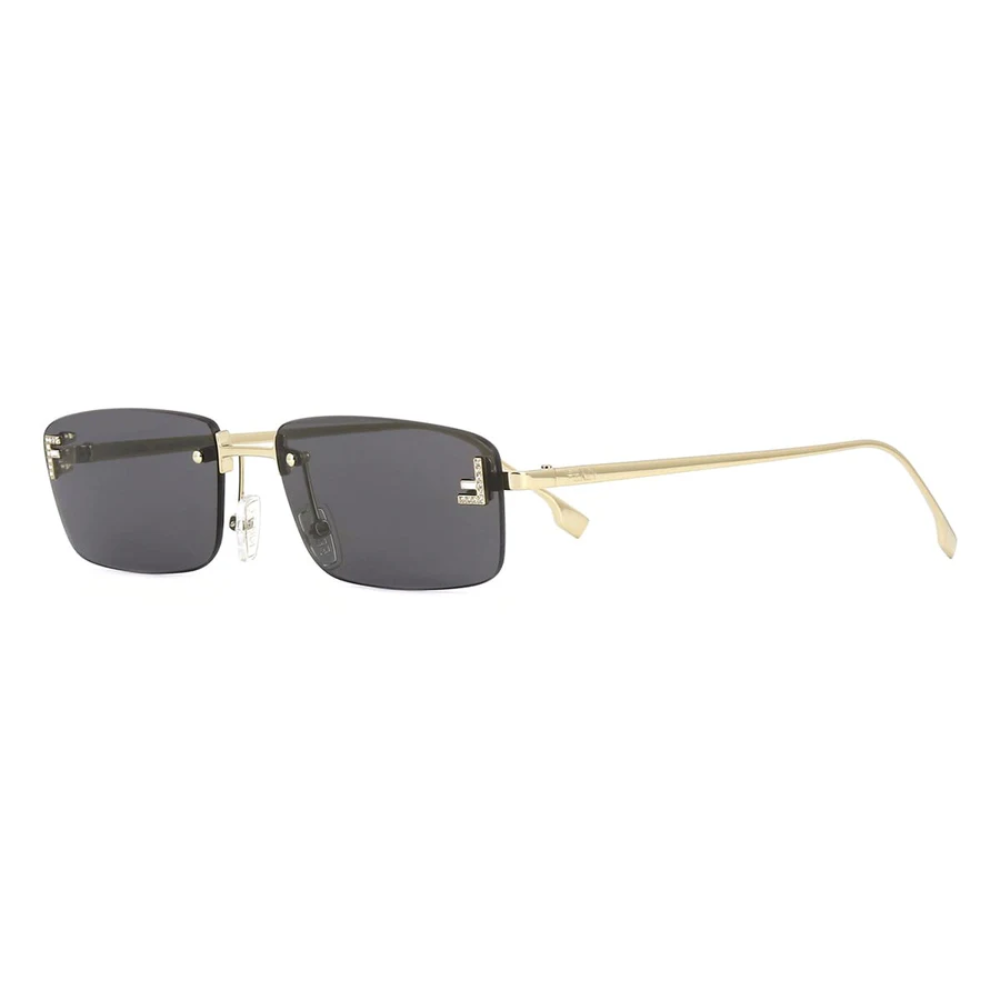 Fendi First Crystal FE4172US 32A Gold Square Sunglasses