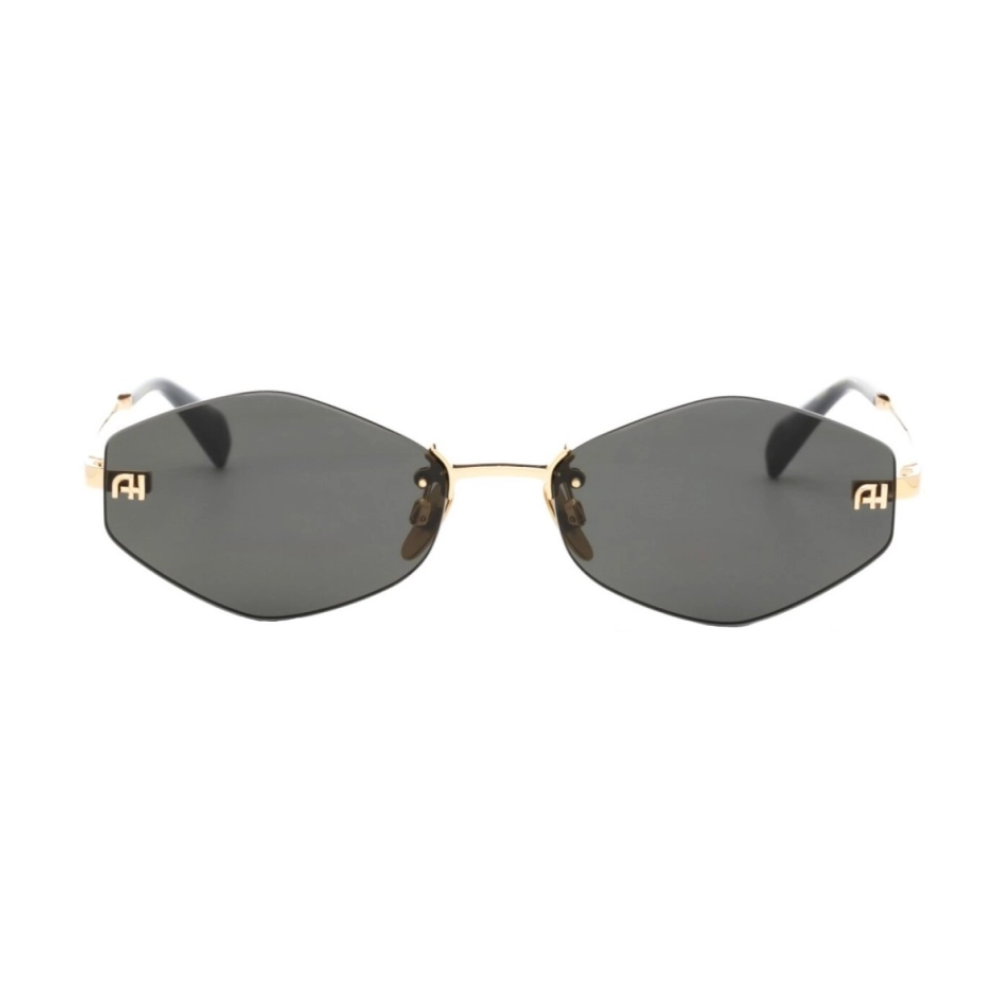 Ana Hickmann AH3306 04D Gold Frame Black Lens Sunglasses