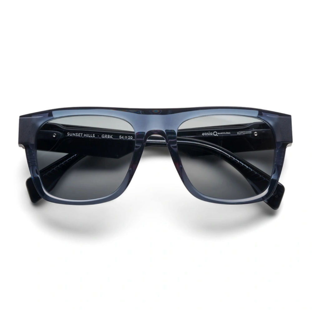 Etnia Barcelona Sunset Hills GRBK Black Blue Frame Square Sunglasses