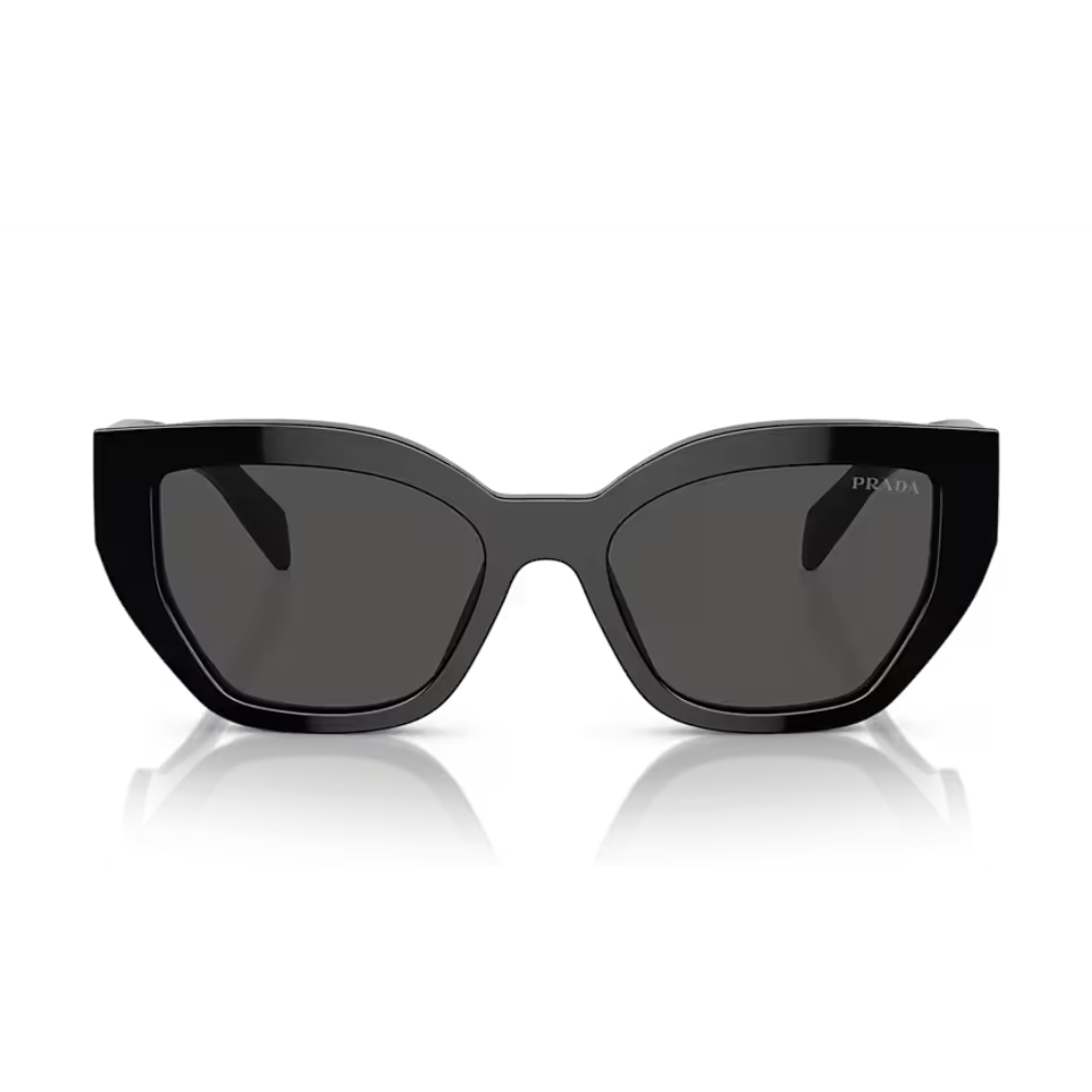 Prada SPR A09S 1AB-5S0 Black Frame Dark Grey Lens Sunglasses