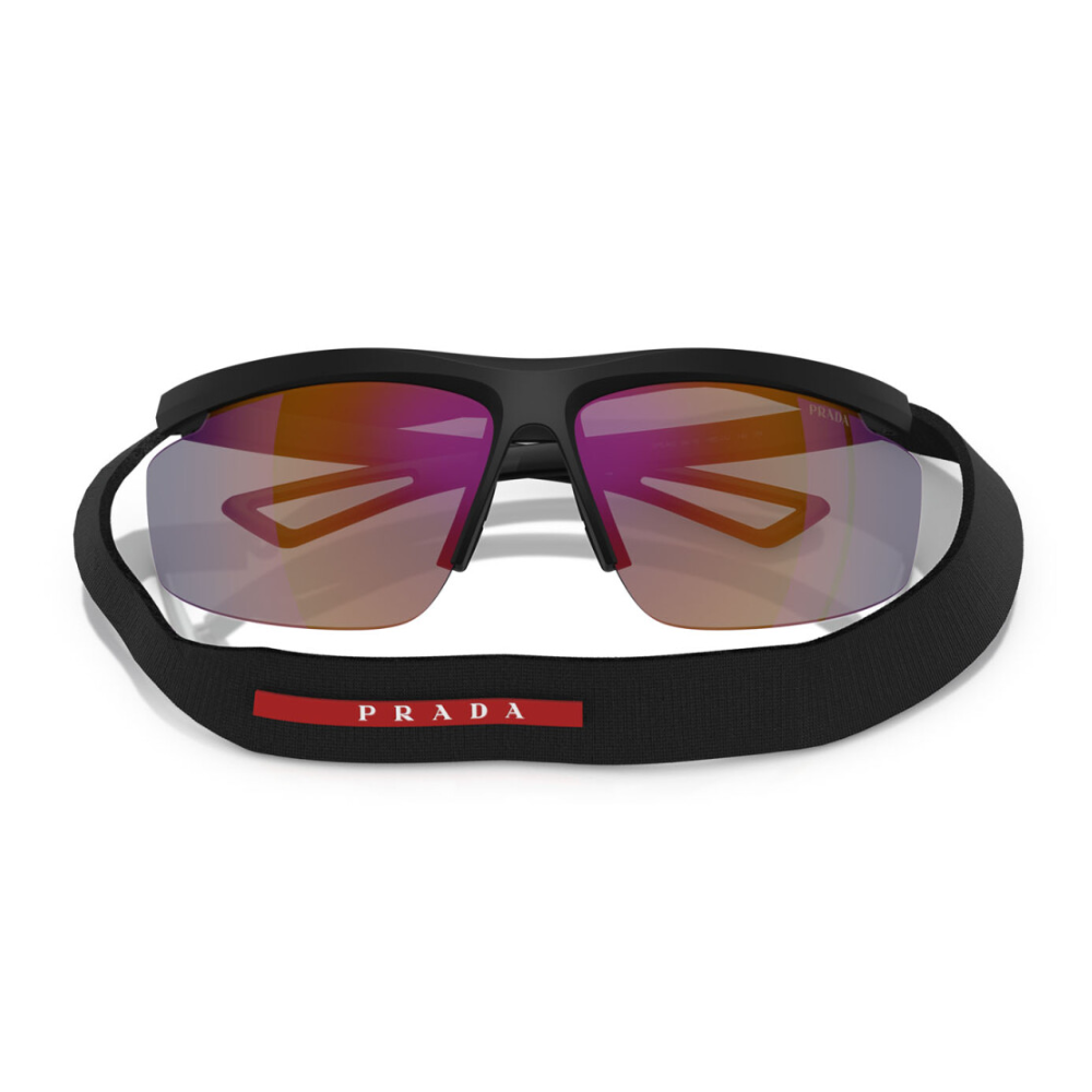 Prada Linea Rossa SPS A02s 1BO-10J Nero Opaco Frame and Dark blue with violet Lens Sunglasses