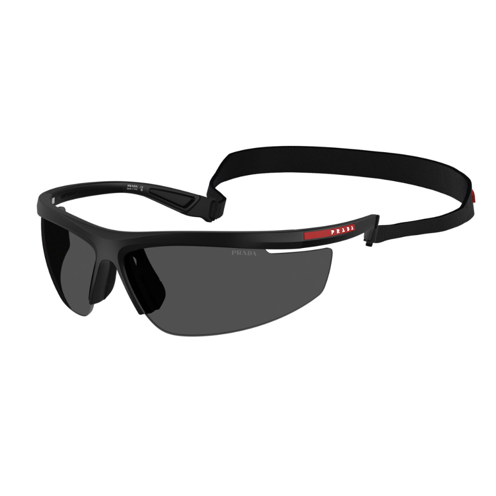 Prada Linea Rossa SPS A02 1BO-5S0 Nero Opaco Frame Dark Grey Lens Sunglasses