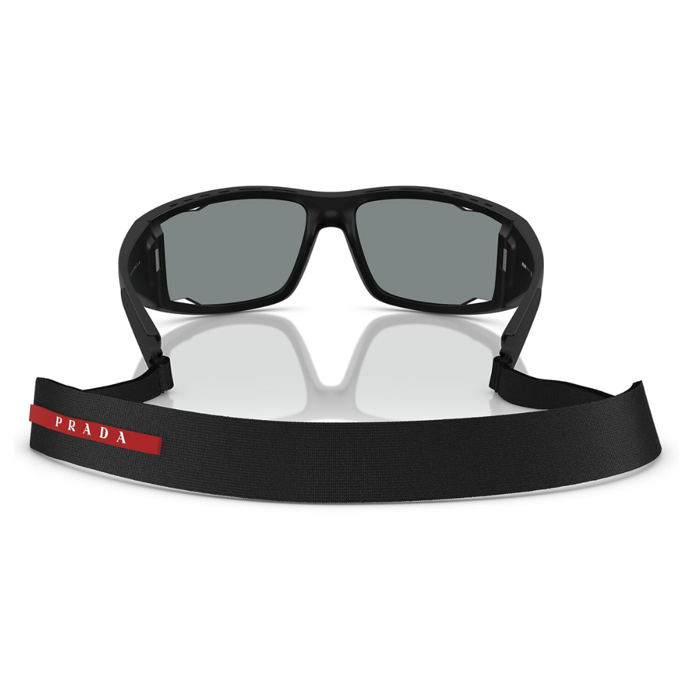 Prada Linea Rossa SPS A04 1BO-10J Matte Black Frame Dark blue with Violet Lens Sunglasses