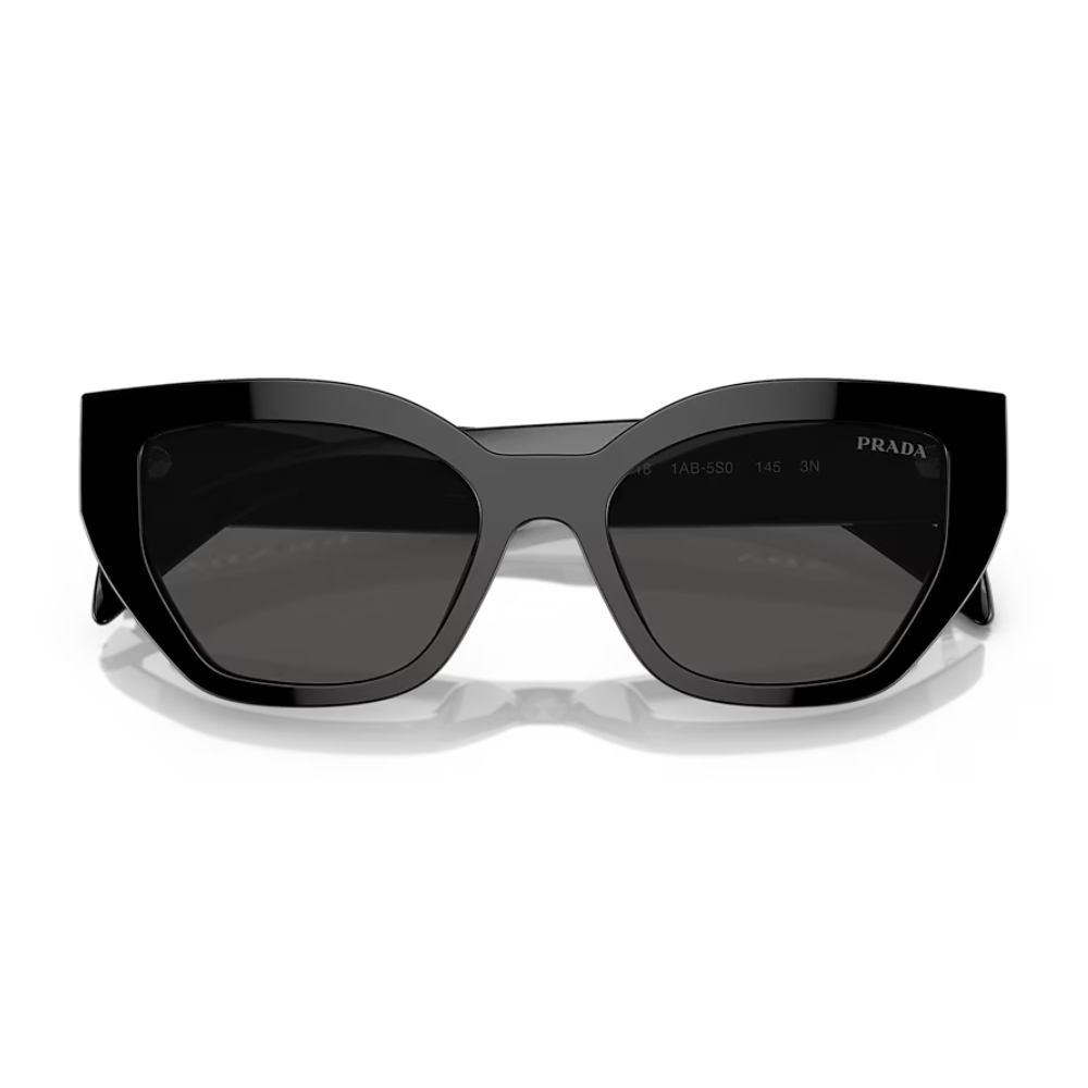 Prada SPR A09S 1AB-5S0 Black Frame Dark Grey Lens Sunglasses