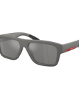 Prada Linea Rossa SPS 04Z 16X-7W1 Gray Metal Sunglasses