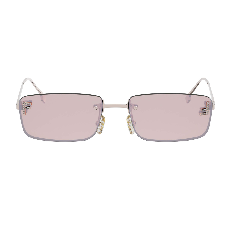 Fendi First Crystal FE4172US 28U Rose Gold Frame with Pink Lens Sunglasses