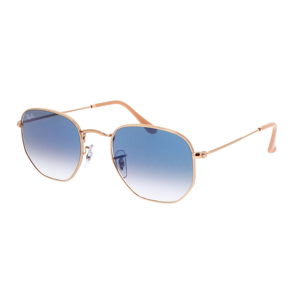 Ray-Ban RB3548 001/3F Hexagonal Flat lenses Gold Sunglasses