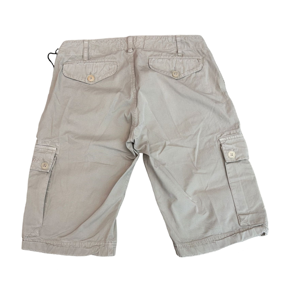 Lamborghini Mens "Washed Cargo Shorts" Sand