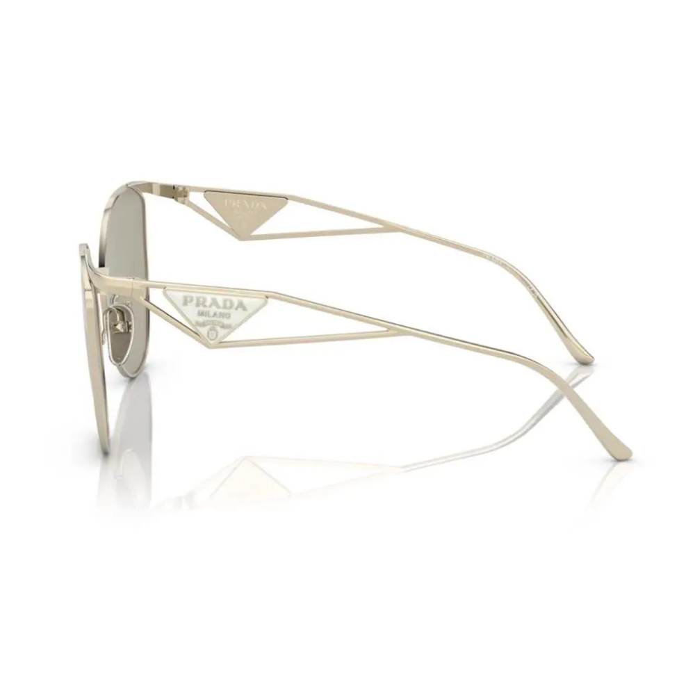Prada SPR 50Z ZVN-04T Light Gold/Light Brown Mirrored Sunglasses