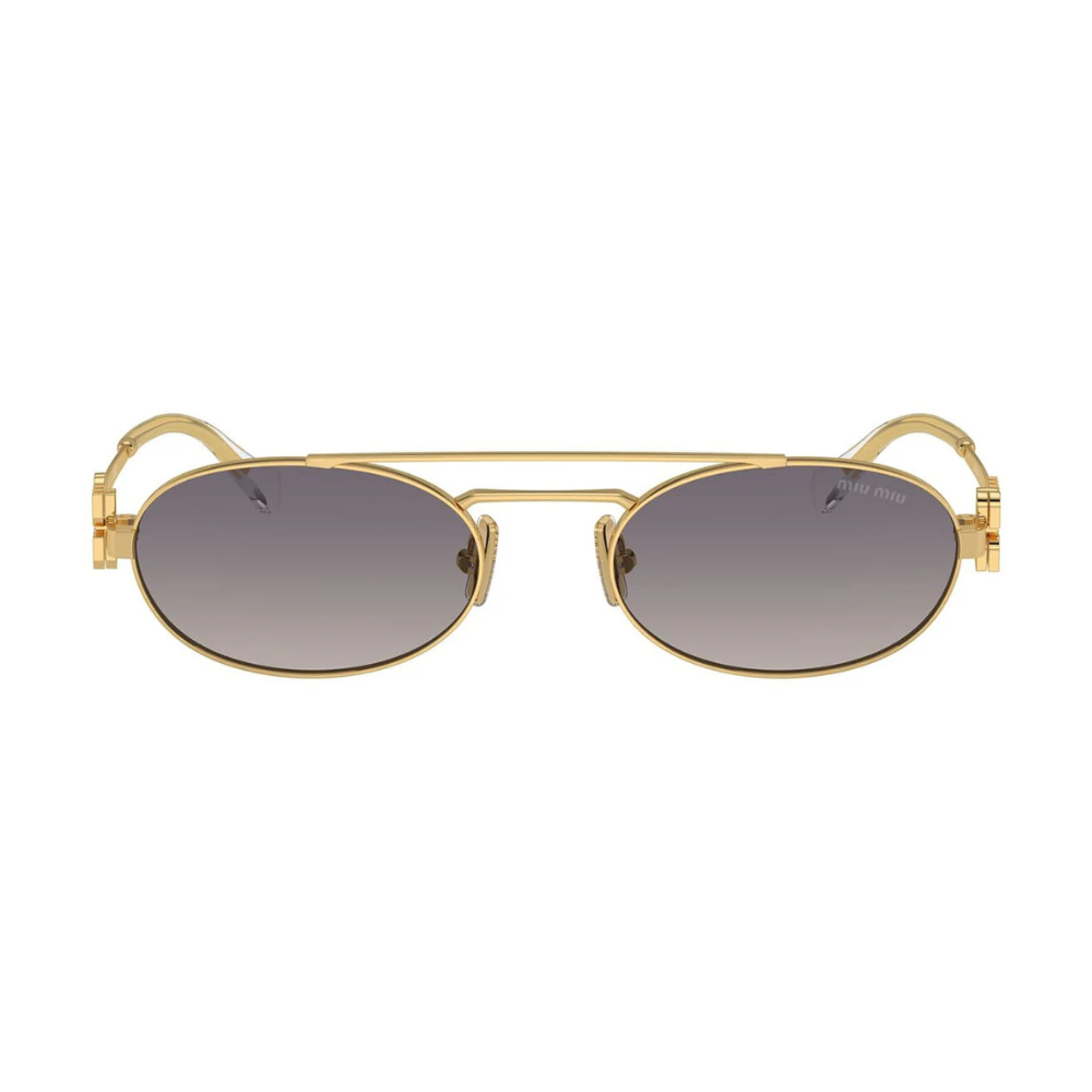 Miu Miu - SMU 54Z 5AK-30C Grey Gradient Gold Oval Sunglasses
