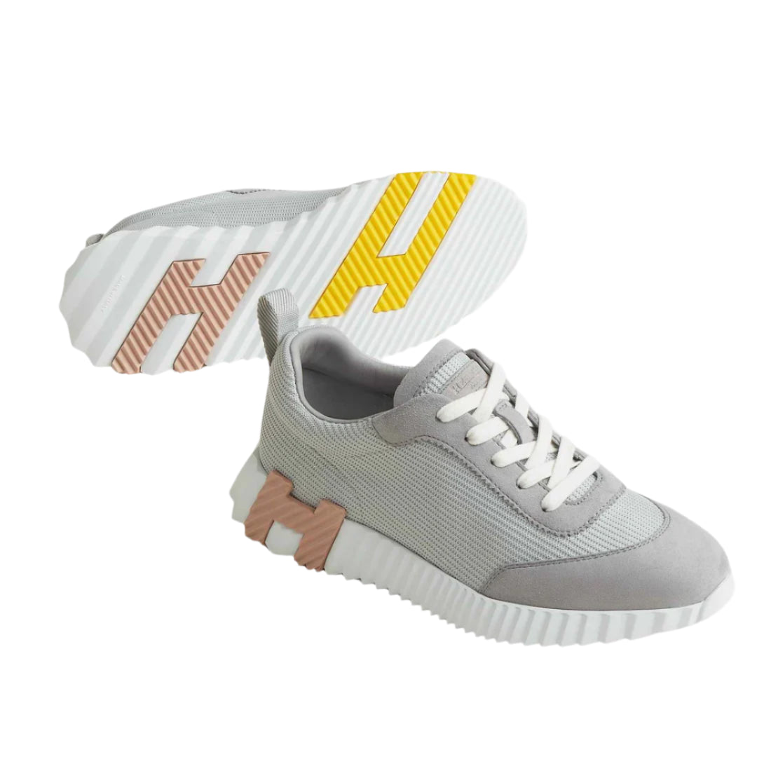 Hermès Bouncing Sneaker Technical Mesh Suede Gris Tempérance
