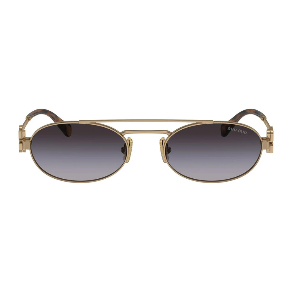 Miu Miu - SMU 54Z ZVN-70D Brown Brass Oval Sunglasses