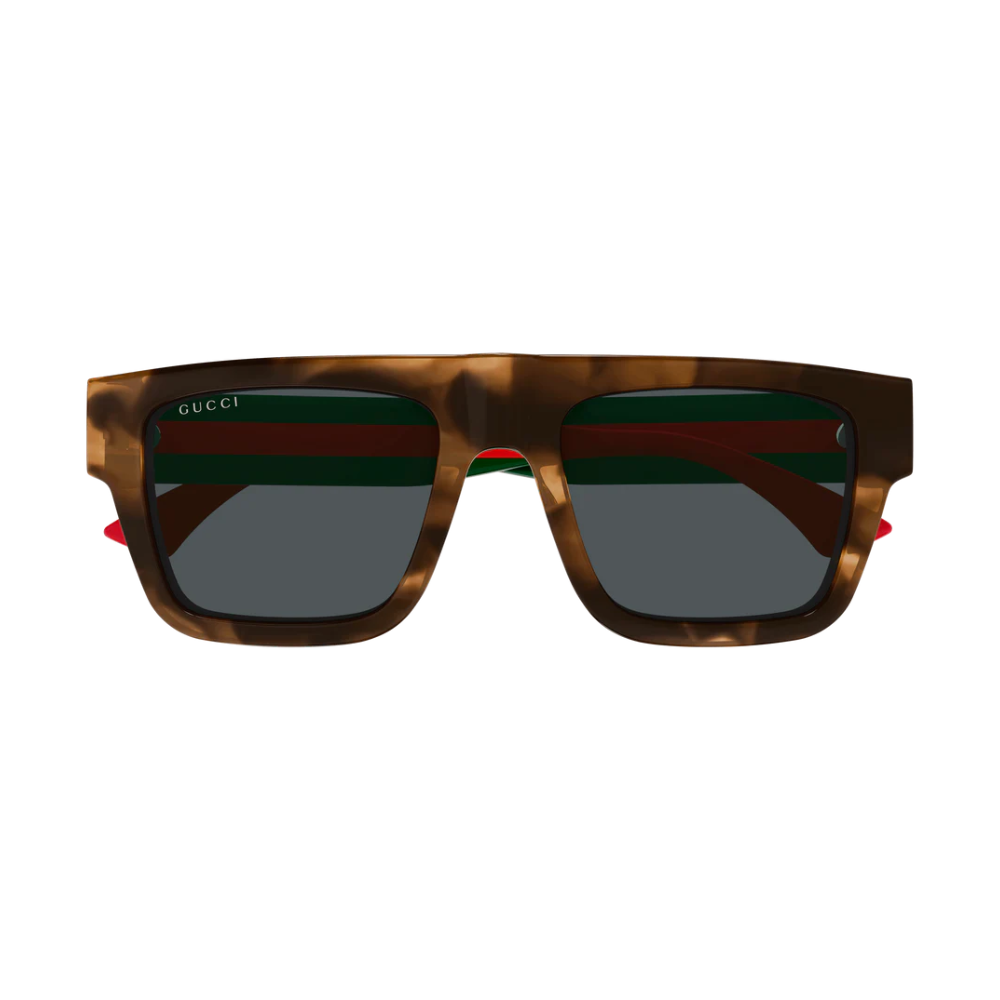 Gucci - GG1868S 003 Grey Classic Havana Square Sunglasses