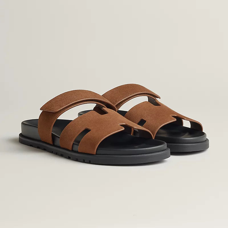 Hermès Chypre Sandal Brun Fume Suede