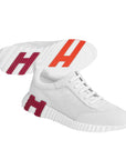 Hermès Bouncing Sneaker Air Mesh Suede Women Blanc