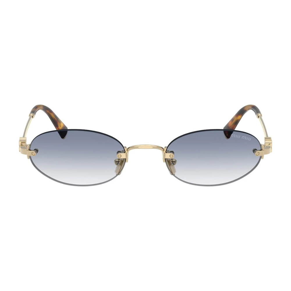 Miu Miu - SMU A54 ZVN80 Pink Pale Gold Oval Sunglasses