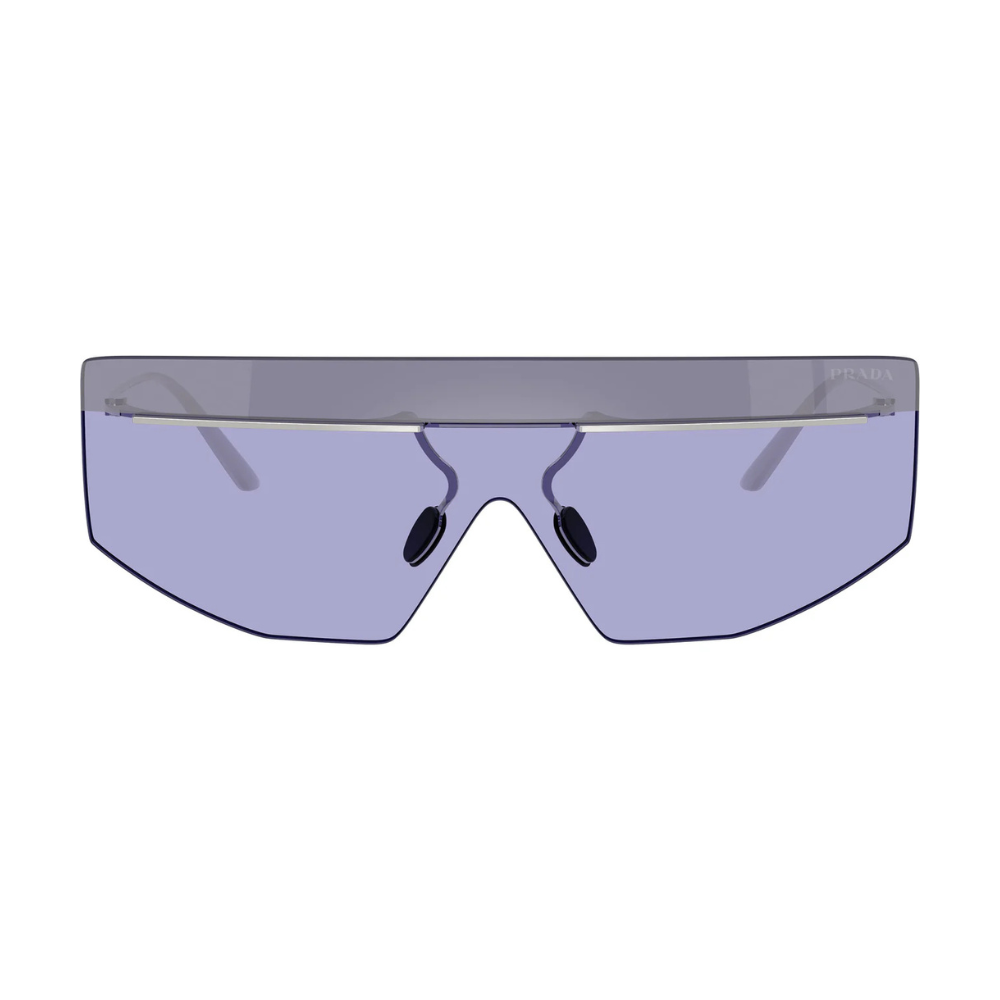 Prada - Tampo Line SPR B55 1BC-70P Silver Purple Sunglasses