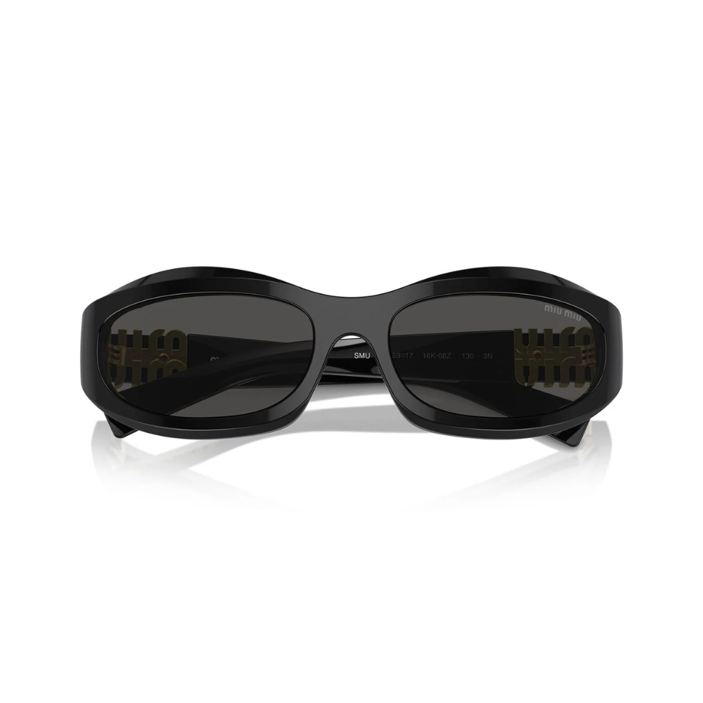 Miu Miu - SMU 14Z 16K-08Z Grey Black Oval Sunglasses