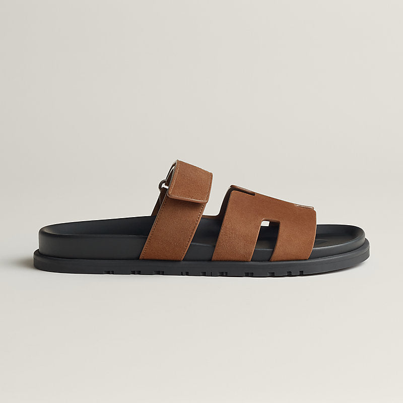 Hermès Chypre Sandal Brun Fume Suede