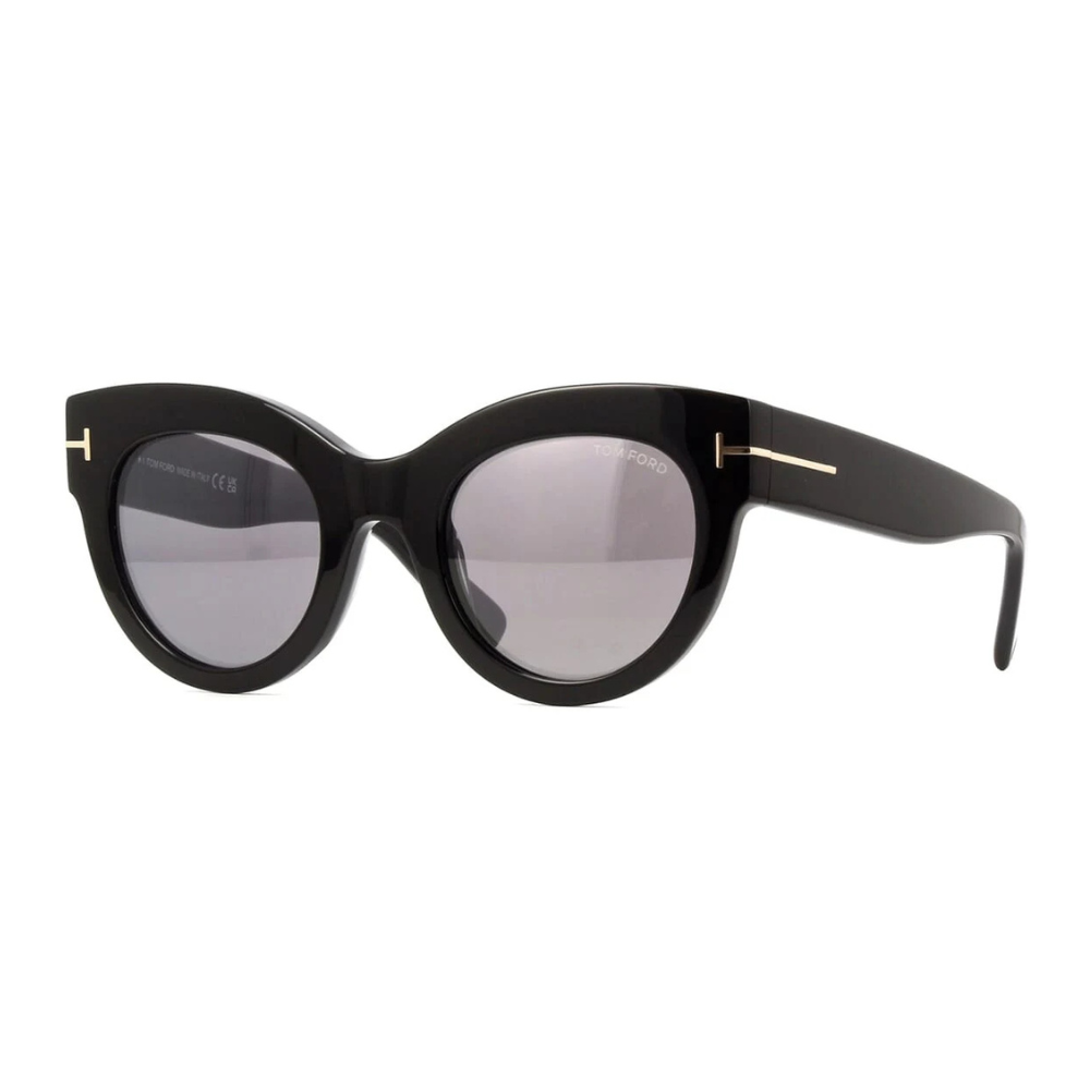 Tom Ford Lucilla TF1063 ECO Shiny Black Cat Eye Sunglasses