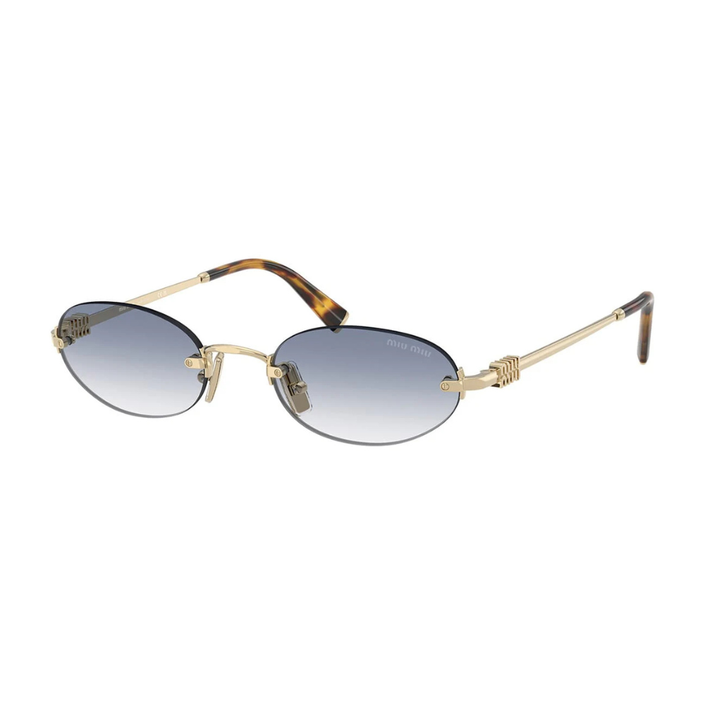 Miu Miu - SMU A54 ZVN80 Pink Pale Gold Oval Sunglasses