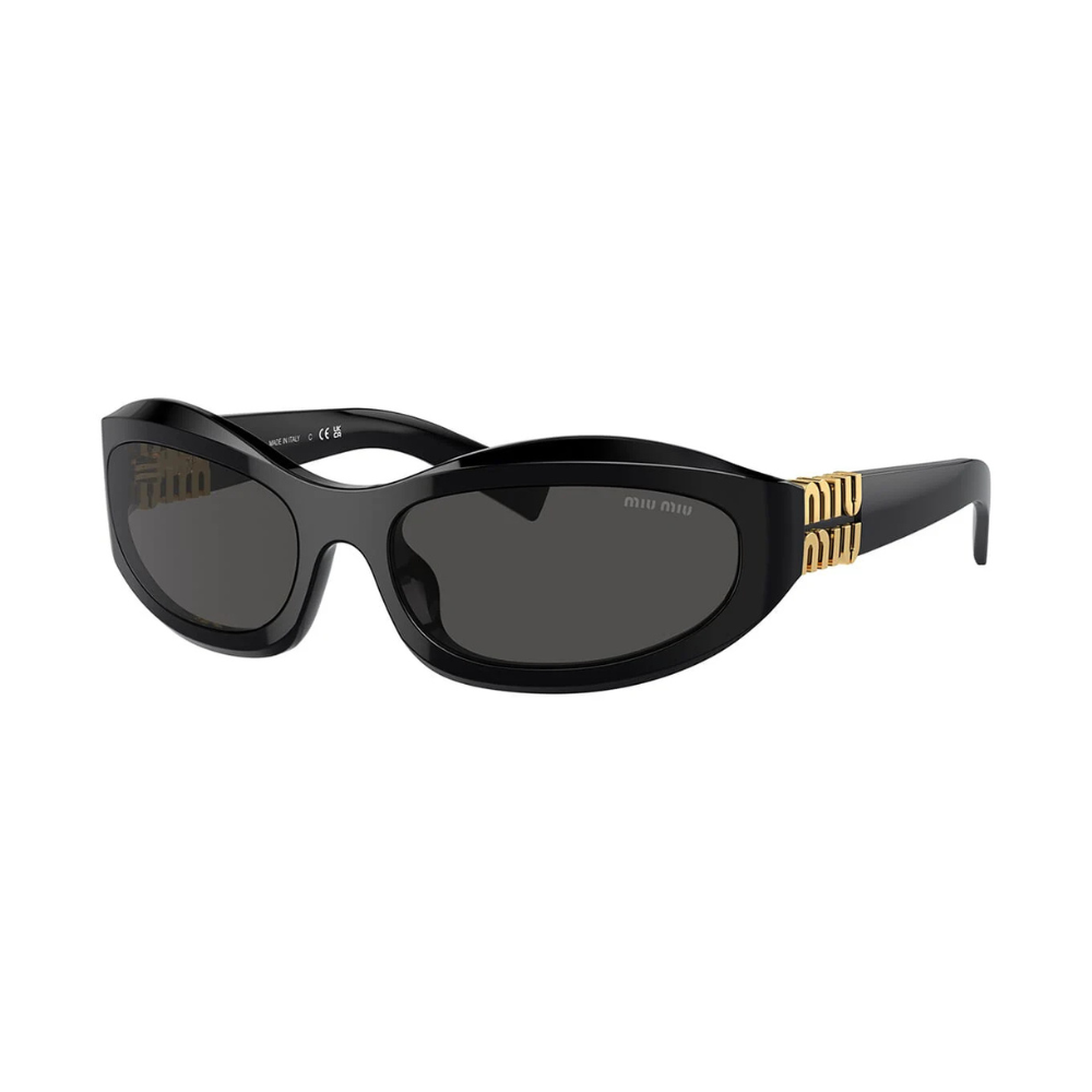 Miu Miu - SMU 14Z 16K-08Z Grey Black Oval Sunglasses