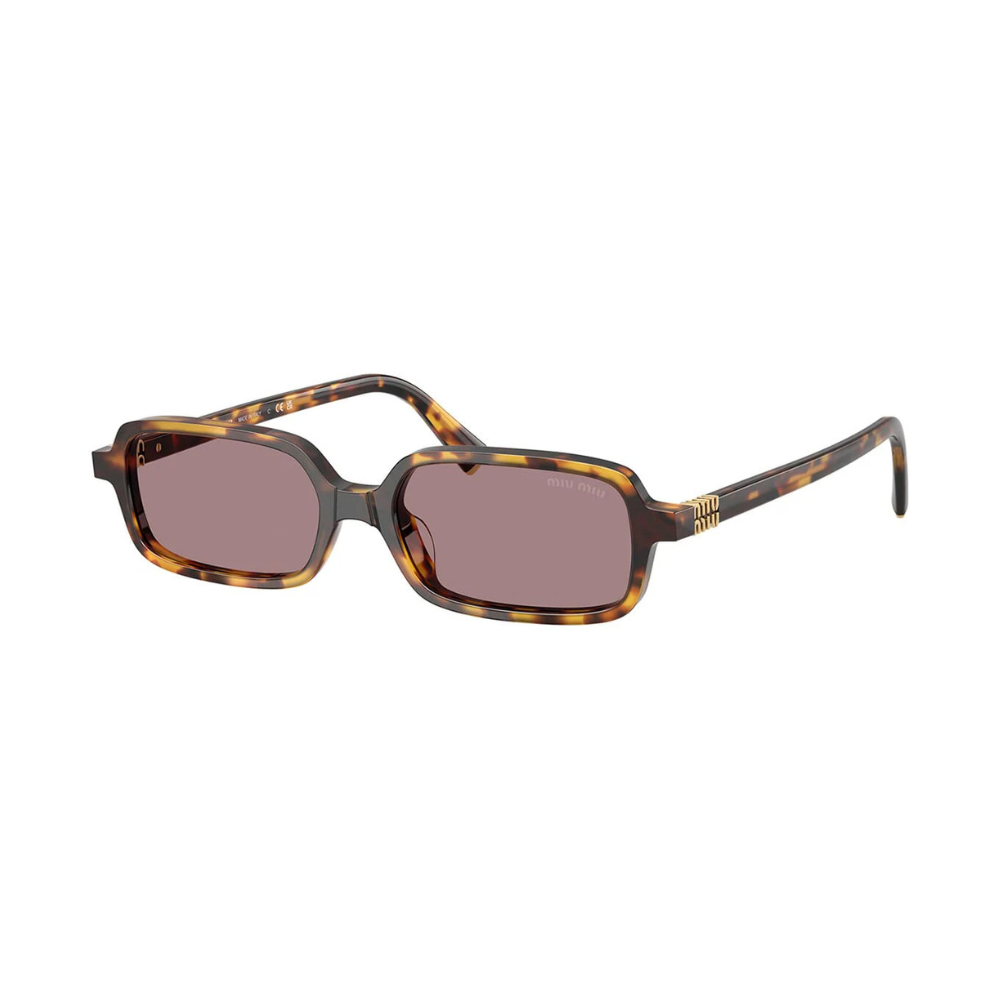 Miu Miu - SMU 11Z 14L Purple Brown Havana Rectangular Sunglasses