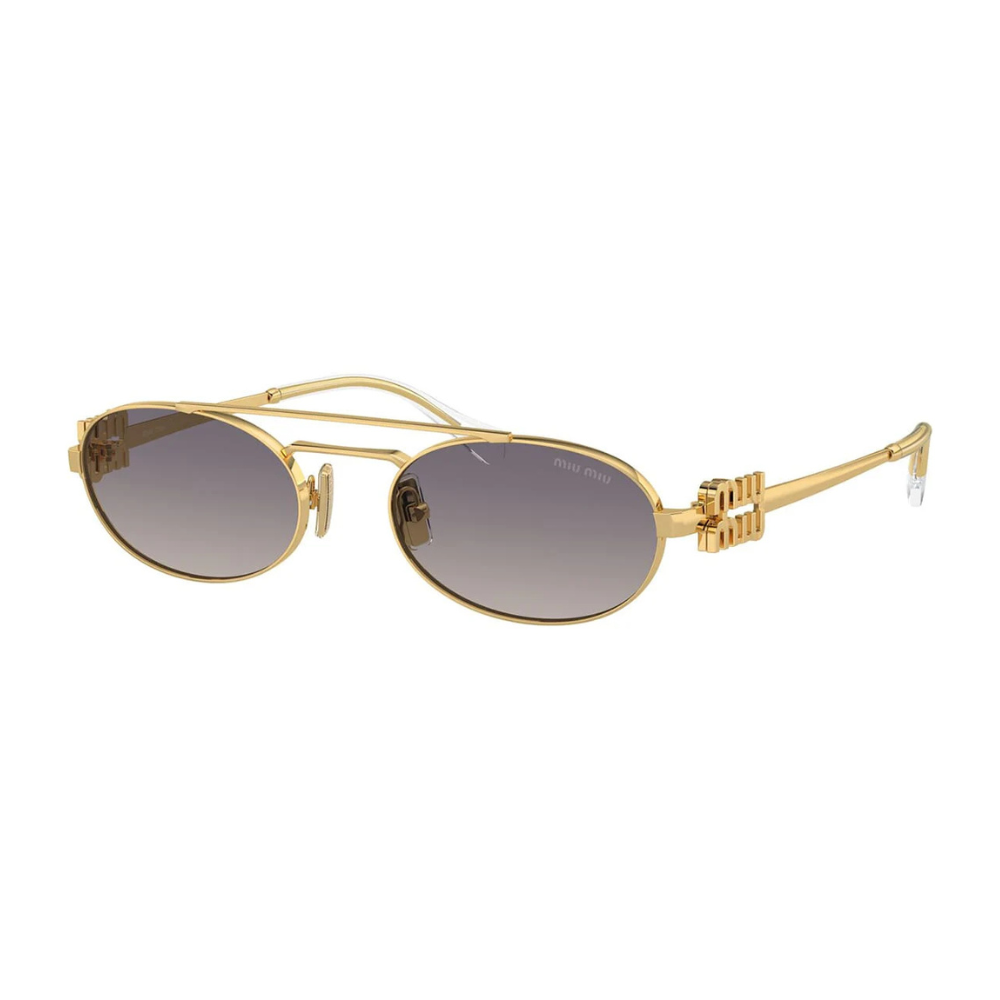 Miu Miu - SMU 54Z 5AK-30C Grey Gradient Gold Oval Sunglasses