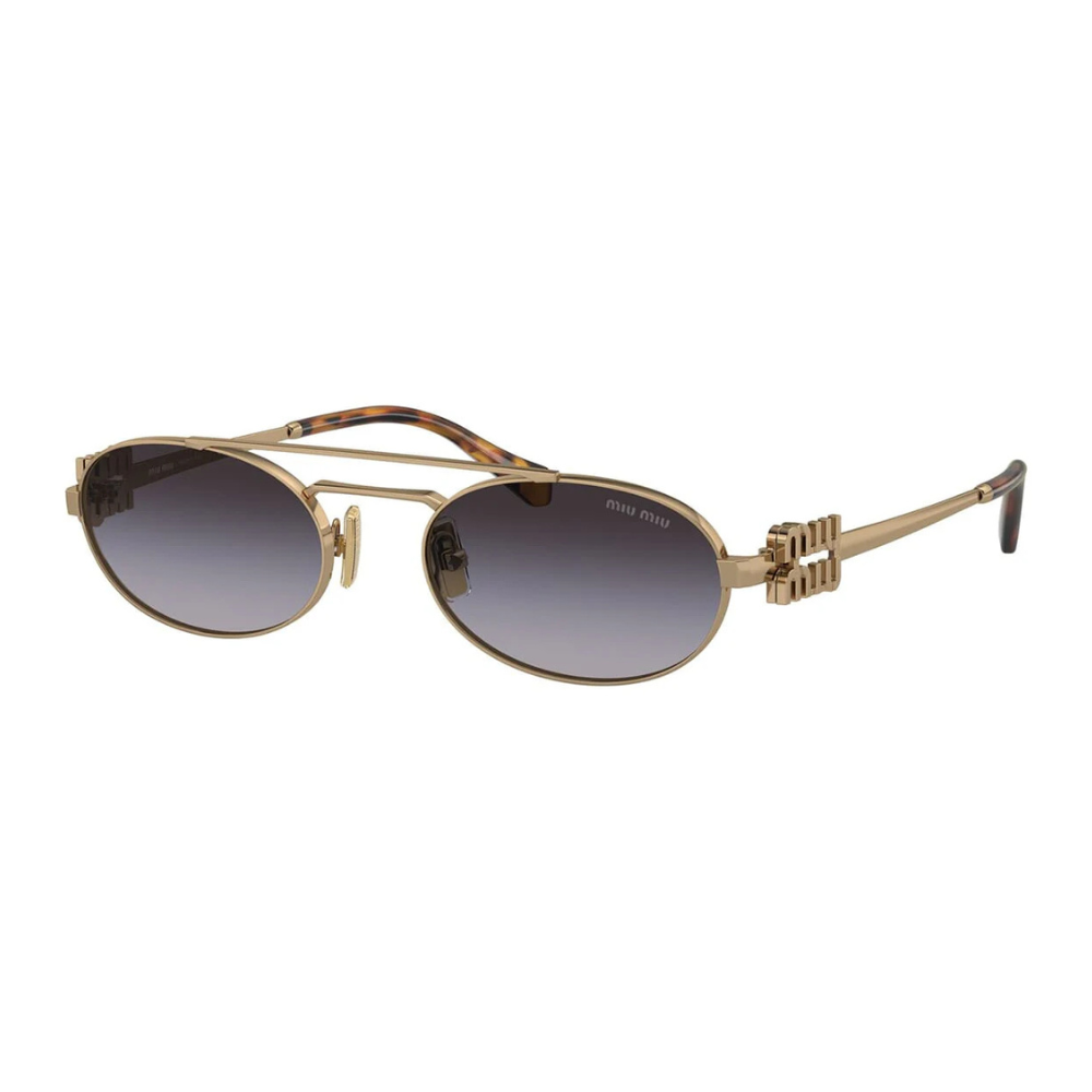Miu Miu - SMU 54Z ZVN-70D Brown Brass Oval Sunglasses