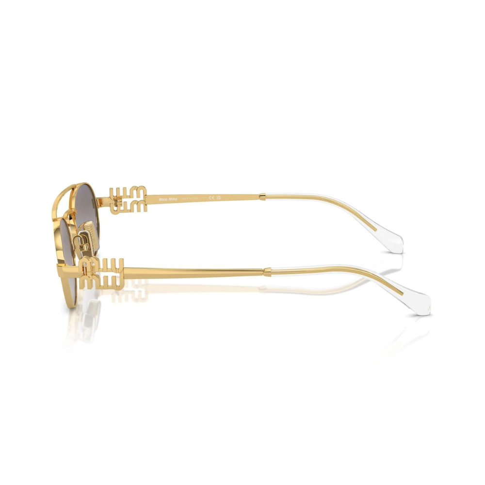 Miu Miu - SMU 54Z 5AK-30C Grey Gradient Gold Oval Sunglasses