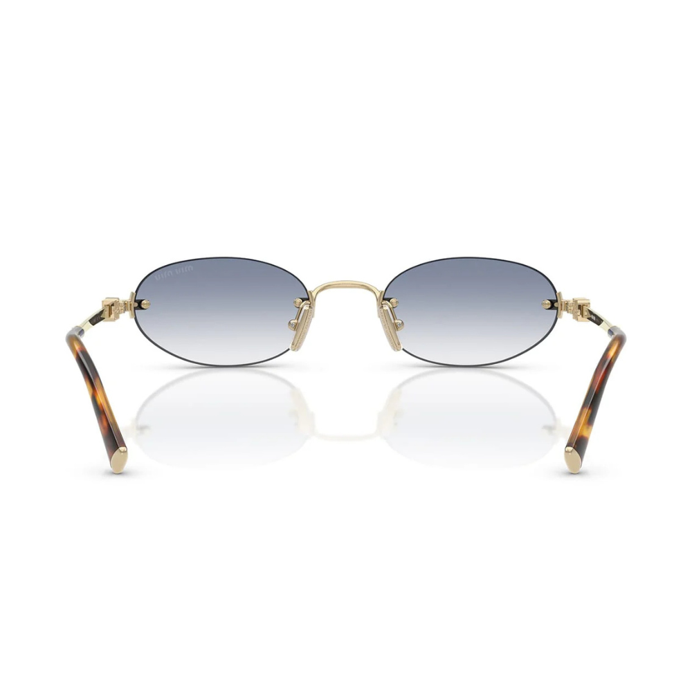 Miu Miu - SMU A54 ZVN80 Pink Pale Gold Oval Sunglasses