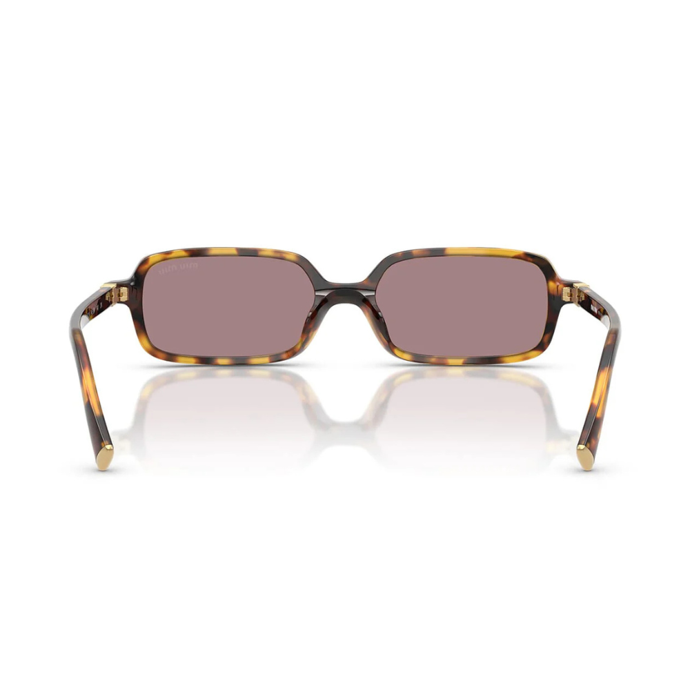 Miu Miu - SMU 11Z 14L Purple Brown Havana Rectangular Sunglasses