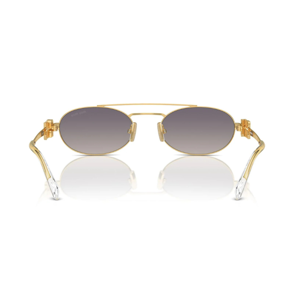 Miu Miu - SMU 54Z 5AK-30C Grey Gradient Gold Oval Sunglasses