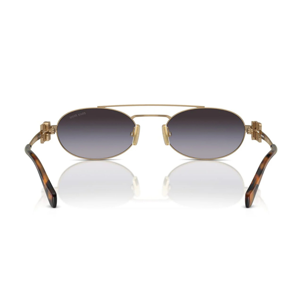Miu Miu - SMU 54Z ZVN-70D Brown Brass Oval Sunglasses