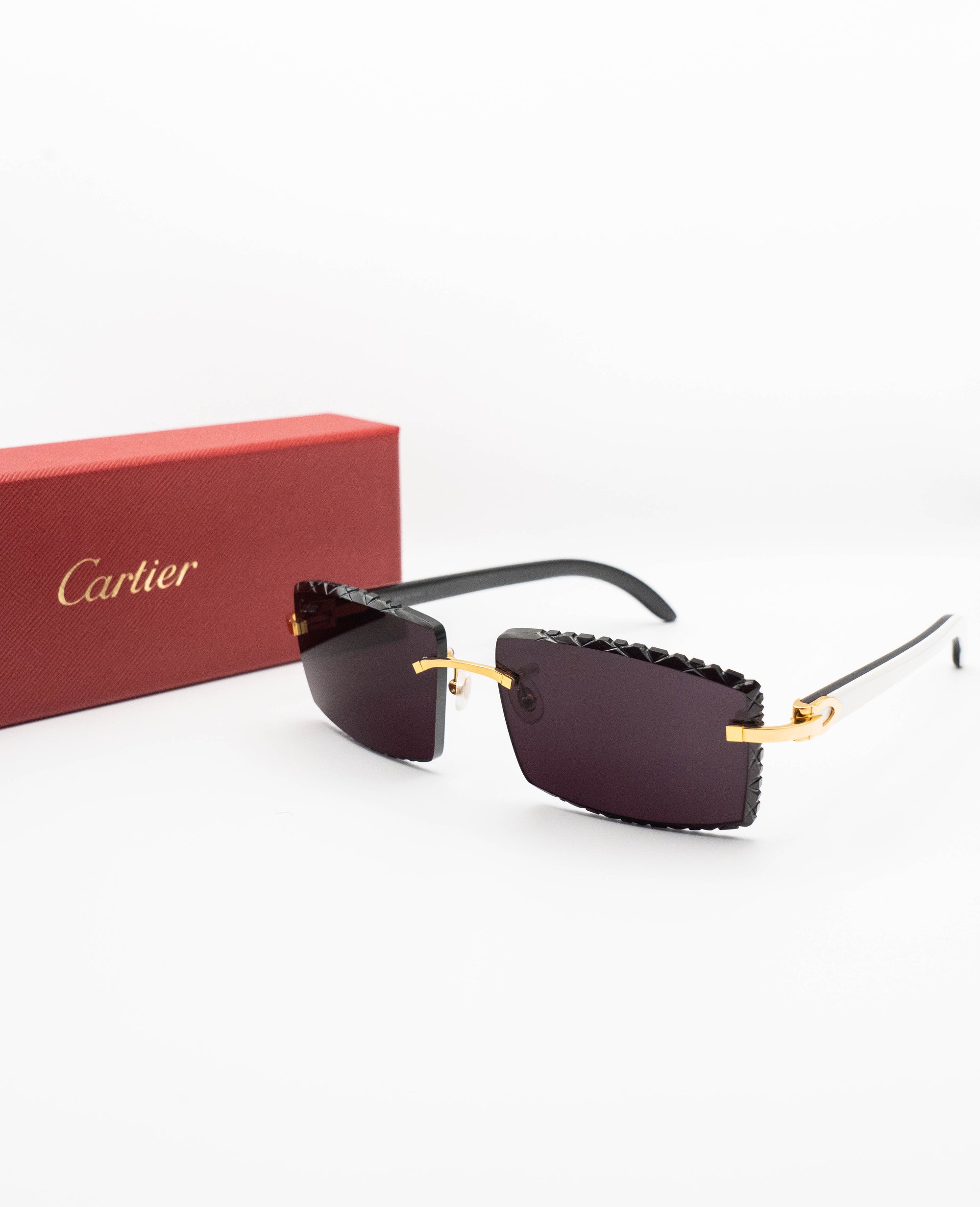 Cartier Sunglasses "C Allongé de Cartier" Black D. Cut Lenses