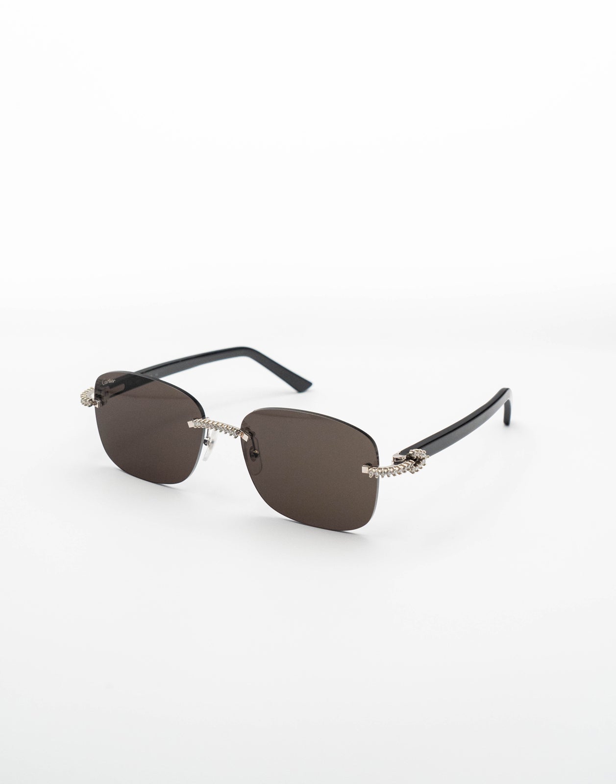 Cartier Sunglasses "C Allongé Diamond De Cartier" Smoked Lenses