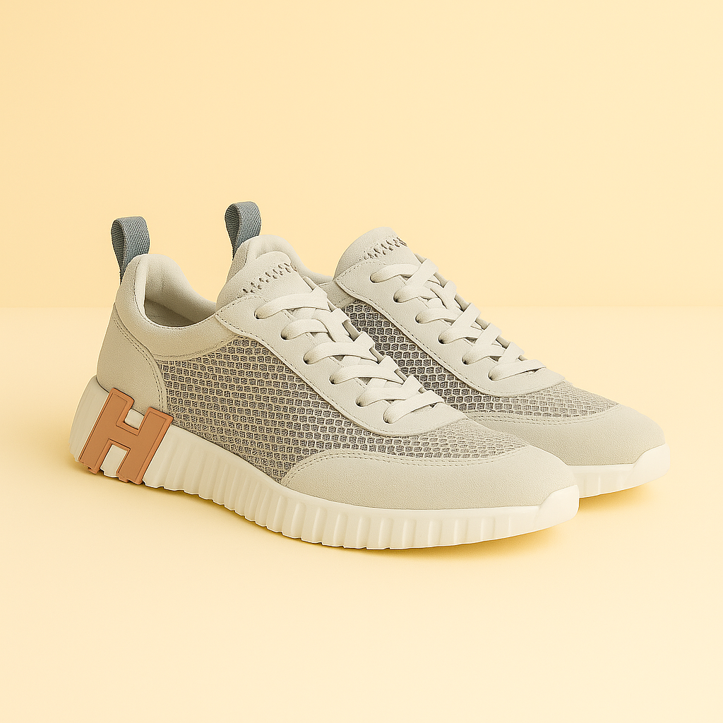 Hermès Bouncing Sneaker Technical Mesh Suede Gris Tempérance