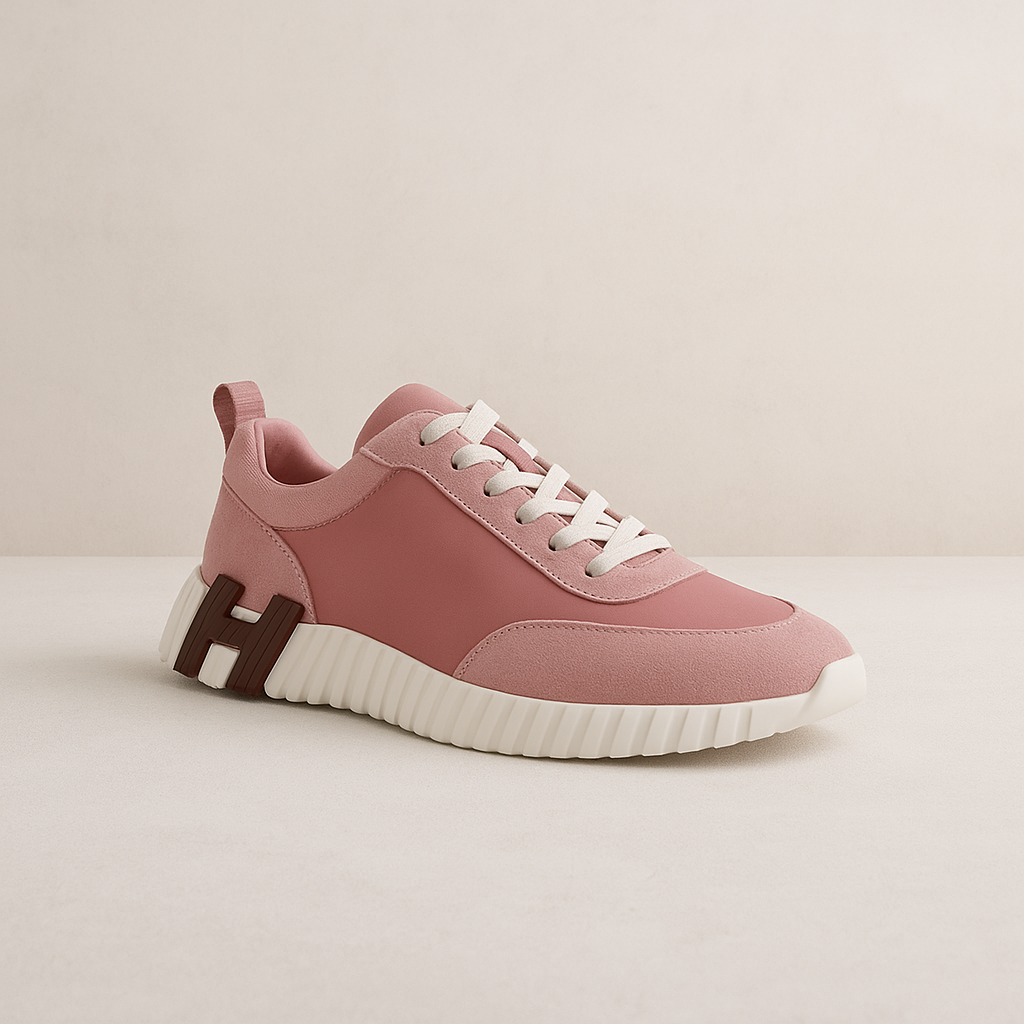 Hermès Bouncing Sneaker Suede Women Pink Parachute Fabric