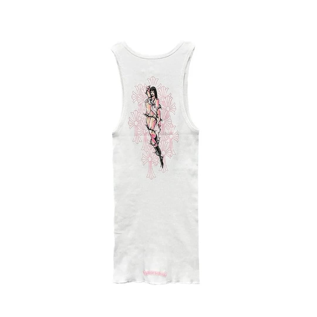 Chrome Hearts Deadly Doll Tank Top Women White