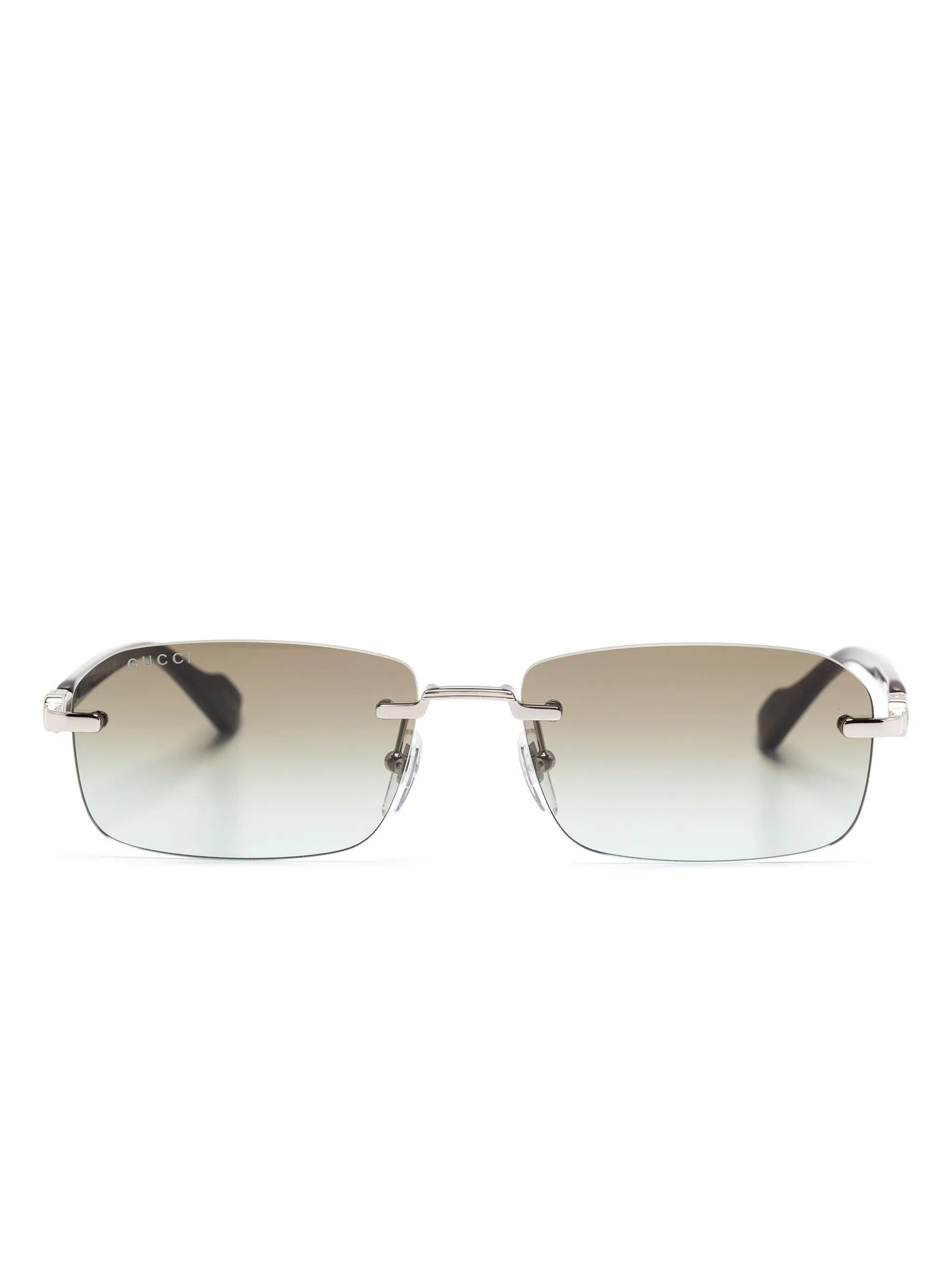 Gucci - GG1221S 008 Silver Brown Rimless Sunglasses