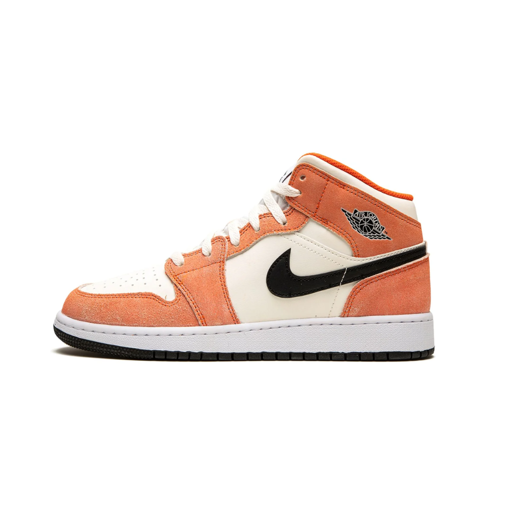 Air Jordan 1 Mid SE Orange Suede (GS)