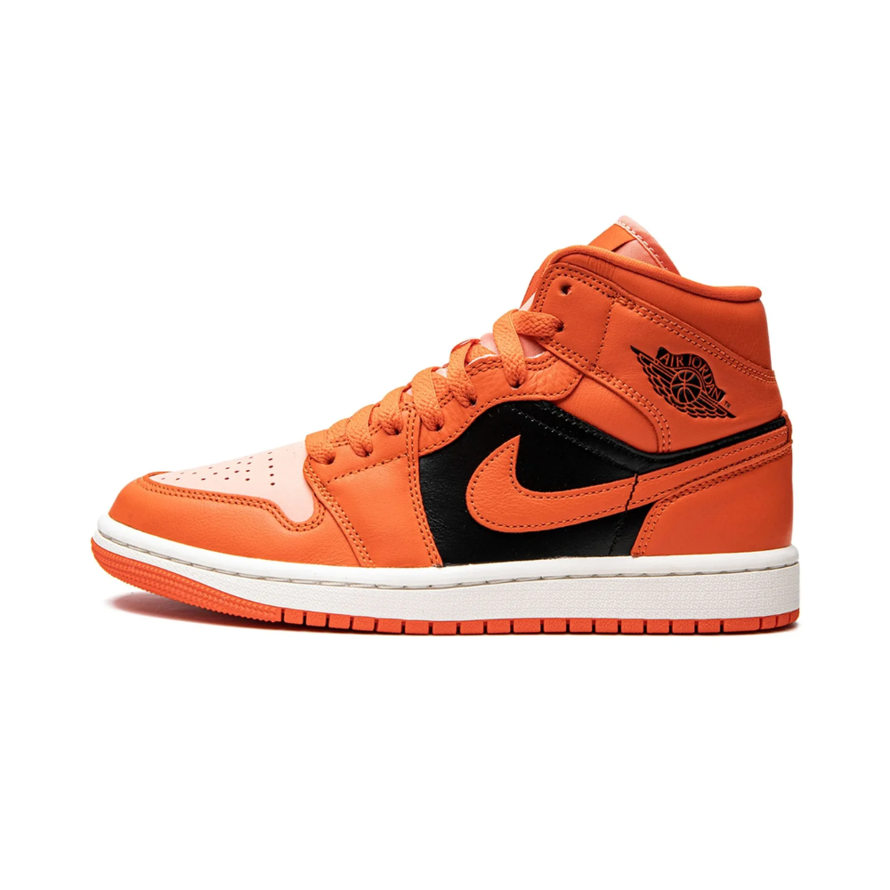 Air Jordan 1 Mid SE "Rush Orange Crimson Bliss" (WMNS)