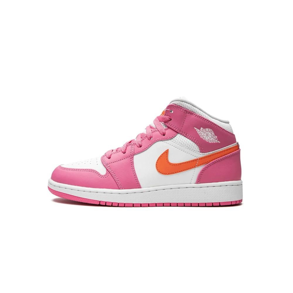 Air Jordan 1 Mid Pinksicle Safety Orange (GS)