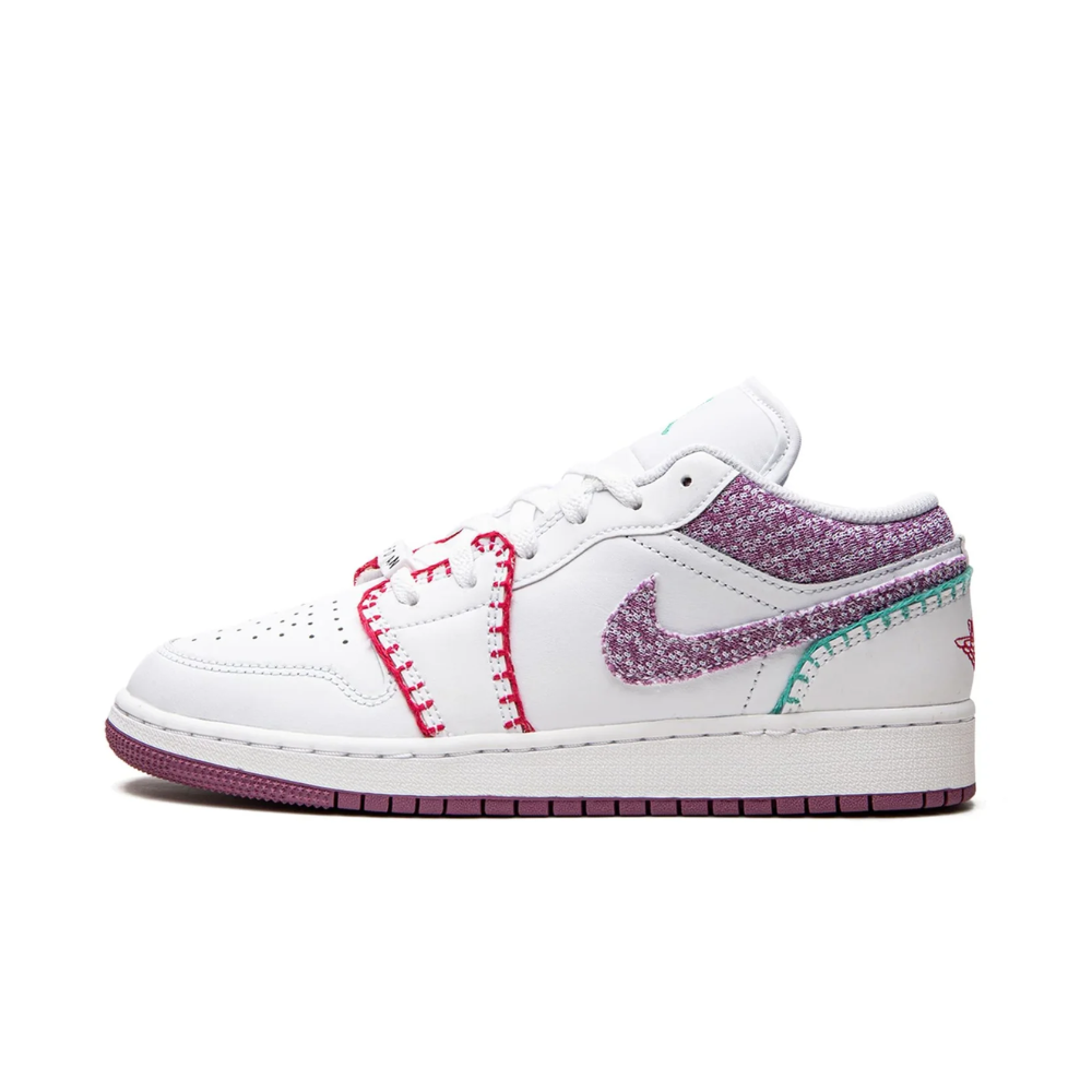 Air Jordan 1 Low "White Light Bordeuax" (GS)