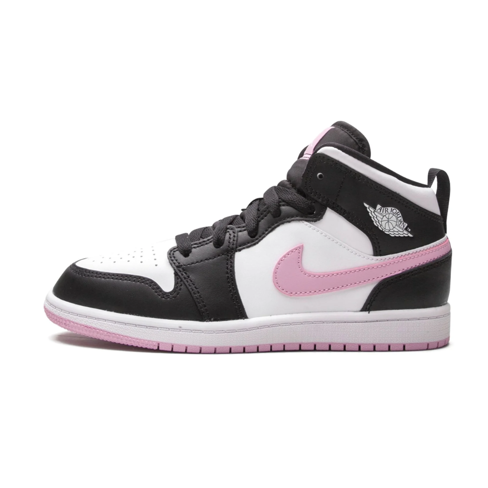 Air Jordan 1 Mid "White Black Light Arctic Pink" (GS)